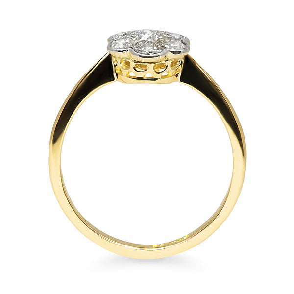 Diamond and Gold Daisy Engagement Ring - CM Weldon