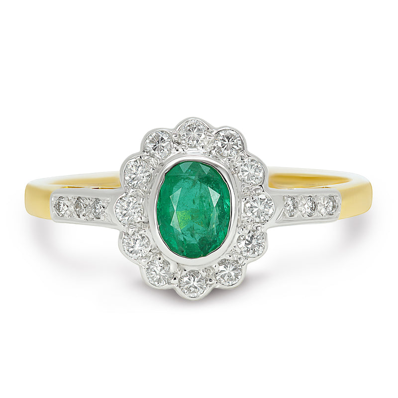 Victorian Three Stone Emerald & Diamond Ring – Erstwhile Jewelry